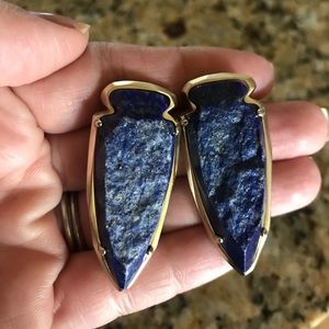 Kendra Scott Raw cut lapis Kathryn earrings